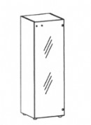 X-Time Manager und Zeta X 3 OH Schrank COEV43M/AA mit Rauchglastr und Schloss