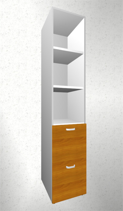 5OH Bcherschrank mit Hngeregister