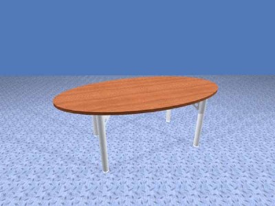 x-time work konferenztisch elipsenform vier-fe nuss