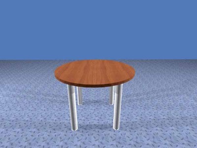 X-Time Work Konferenztisch rund Nuss vierfuss d: 100/120 cm