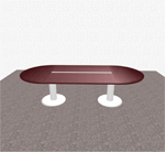 Konferenztisch fr 10 Personen Echtholz furniert