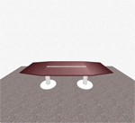 Konferenztisch achteckig fr 10 Personen Echtholz furniert