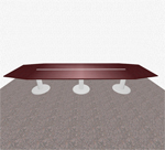 Groer Konferenztisch achteckig fr 14 Personen Echtholz furniert